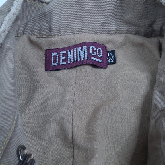 Denim Co Shaki Military Inspire Jacket Size Medium - Picture 8 of 16